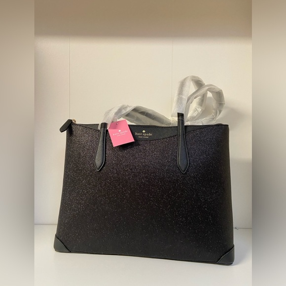NWT Kate Spade Black Glimmer tote bag - Picture 7 of 8